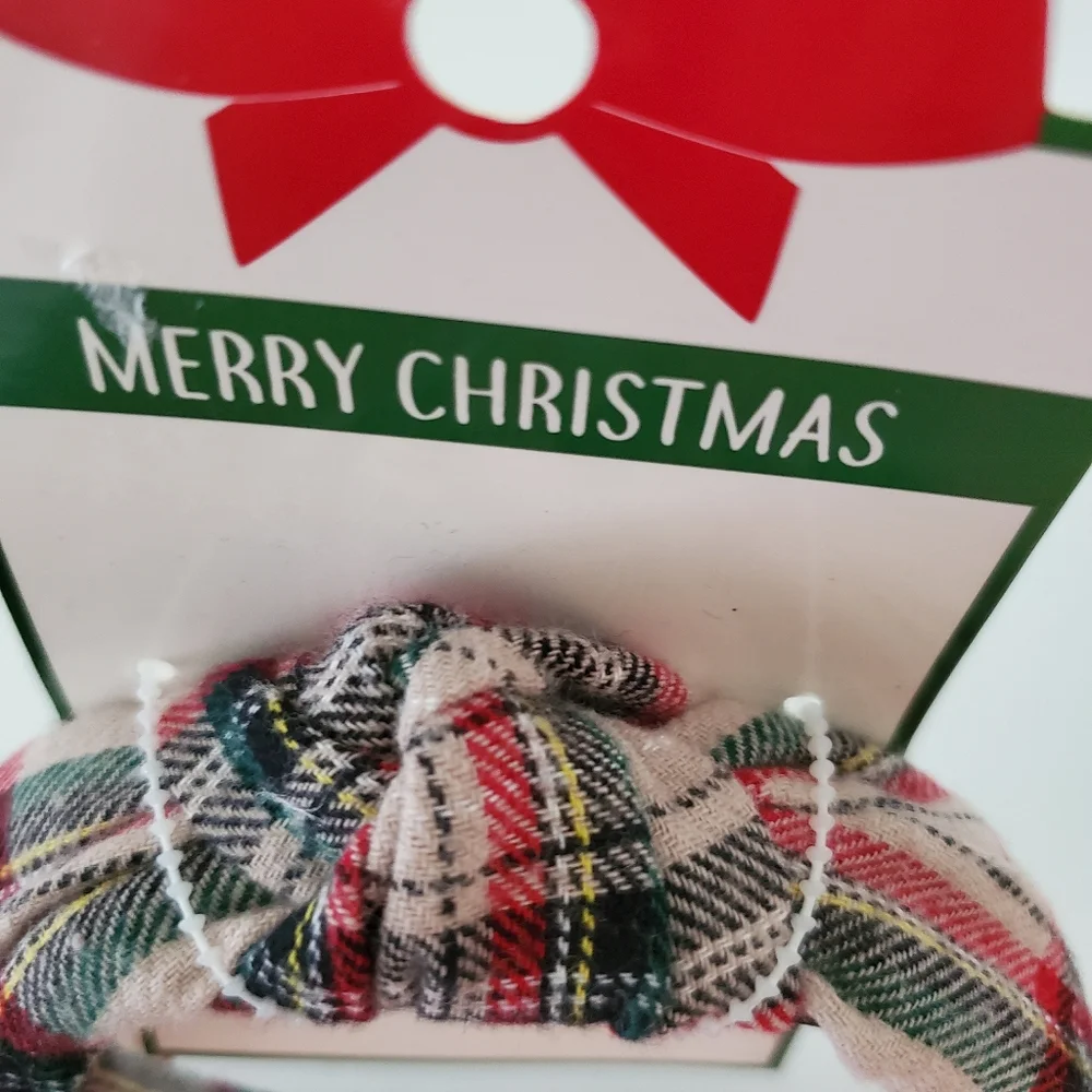Christmas holiday plaid head band